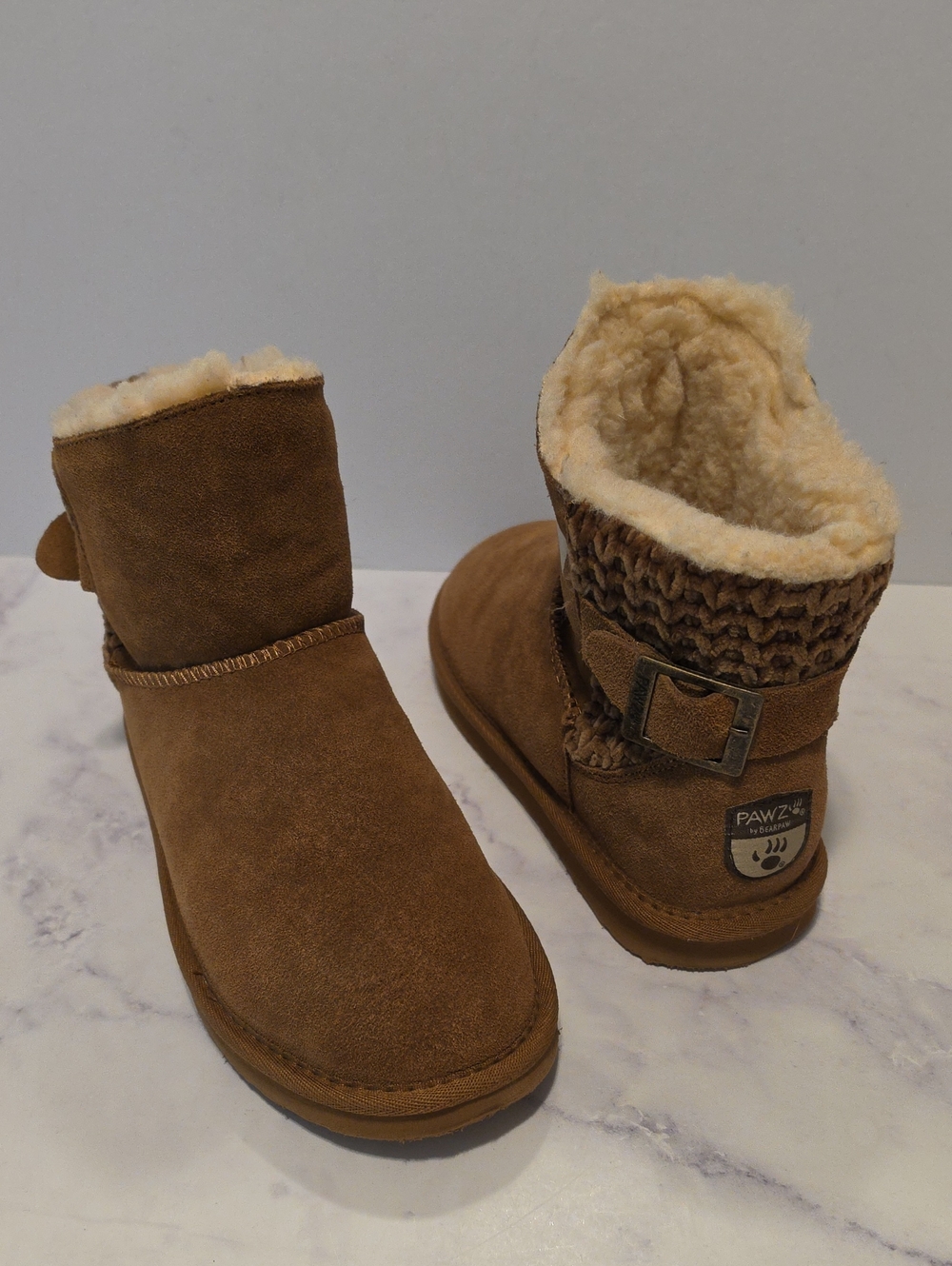 Pawz By Bearpae Cozy Shearling-Lined Brown Booties